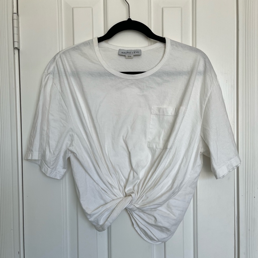 Maurie + Eve 100% Cotton Pocket Knotted T-Shirt